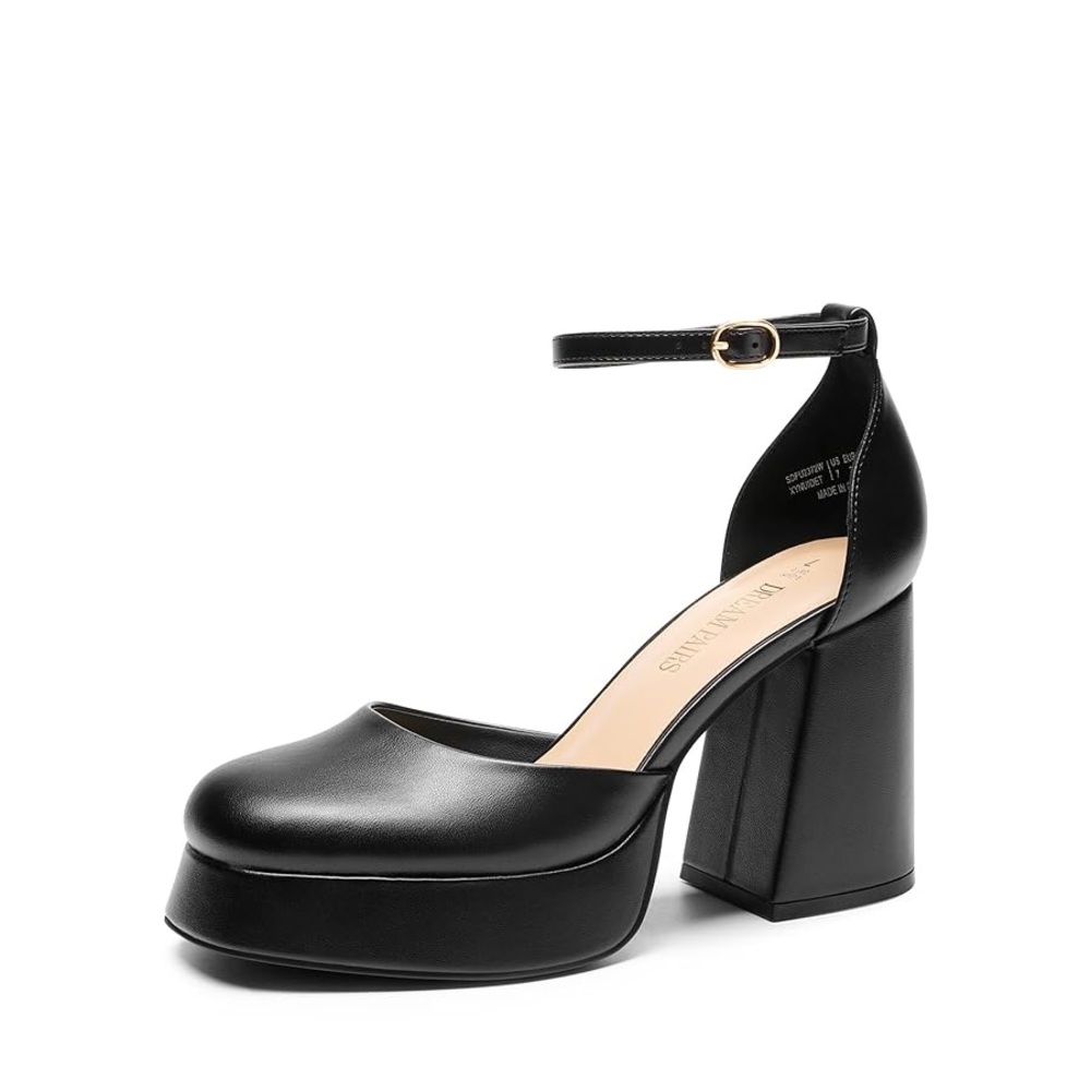 DREAM PAIRS Women's Chunky Platform Heels - Picture 2 of 16